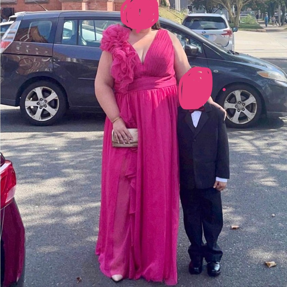 NWT Slate Blue Plus Size Formal Wedding Guest Event Gown